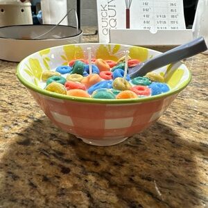 Froot Loops cereal bowl candle! Hand poured